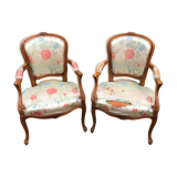 Pair of Louis XV-style armchairs