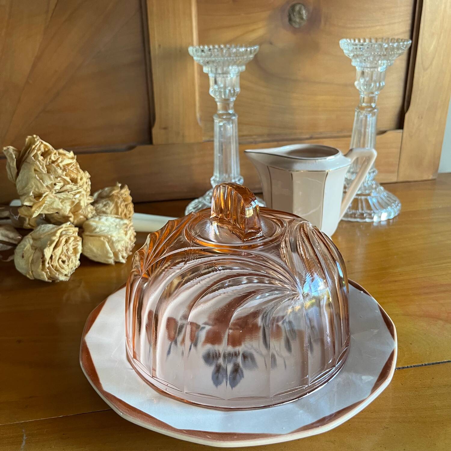 Vintage bell and its Digoin plate