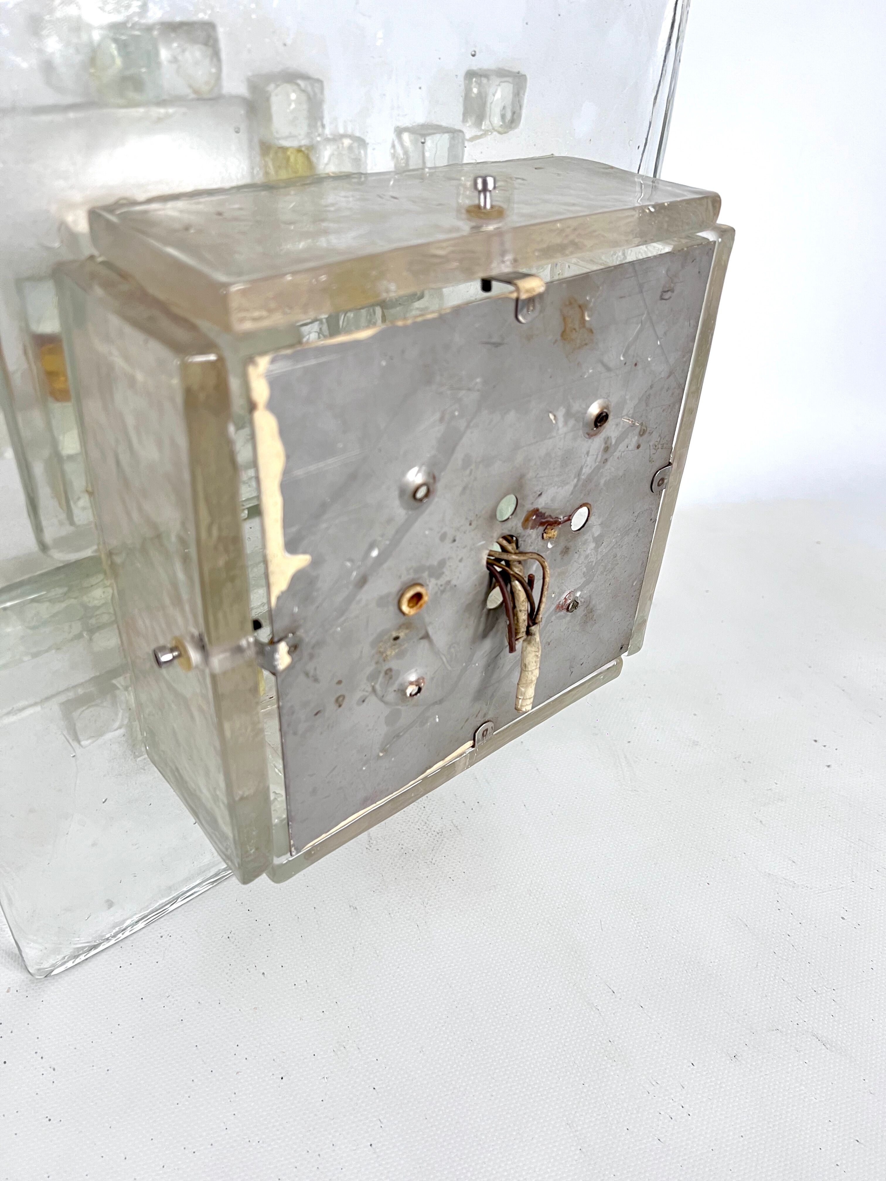 Mid-Century Murano Glass wall light by Albano Poli for Poliarte. Italy 1970s