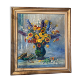 Tableau bouquet de fleurs par raymond charlot