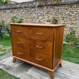 Vintage 1950s chest of drawers in gilded oak