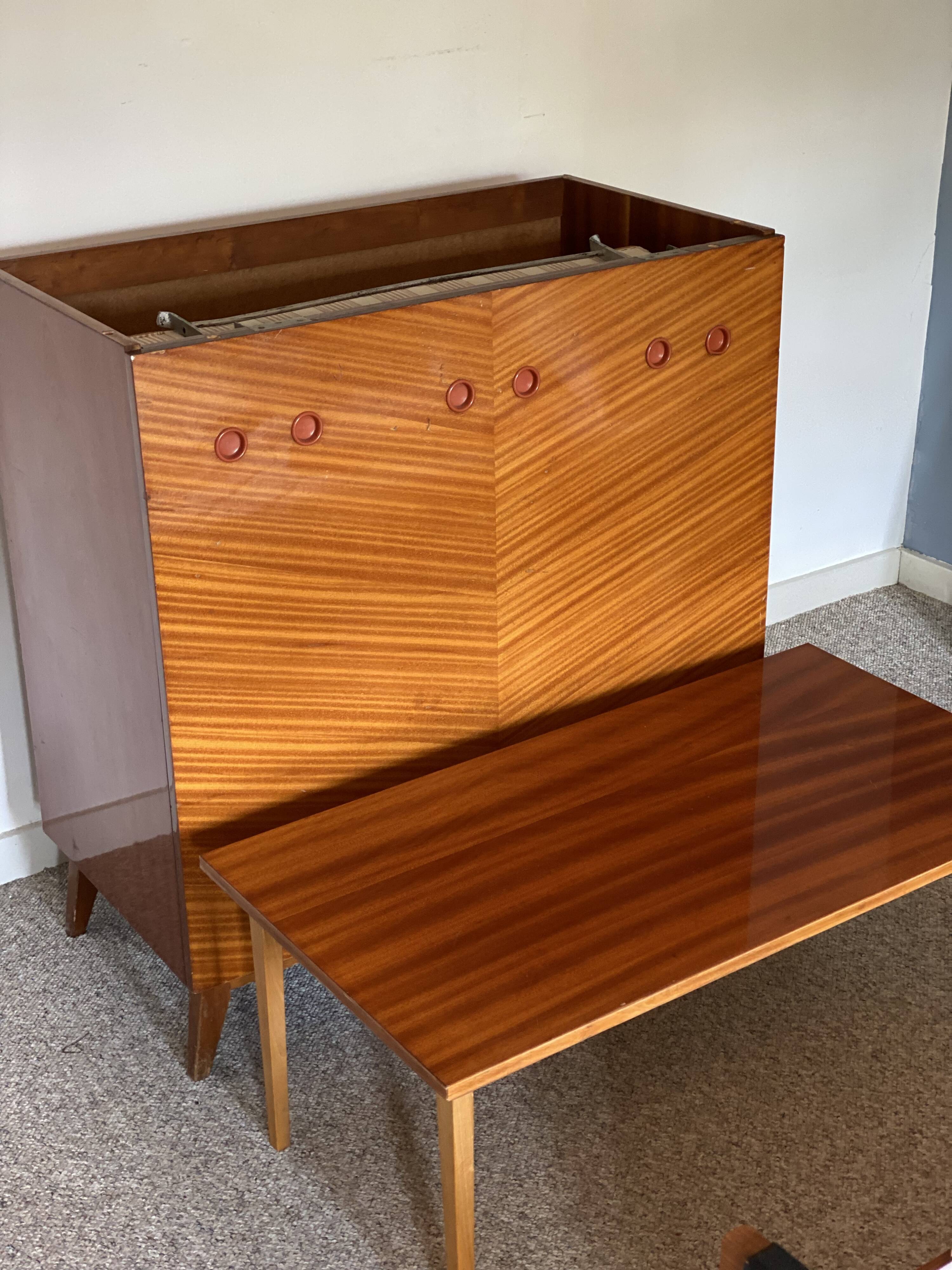 Vintage hungarian foldaway hidden bed with table