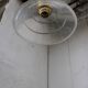 Glass and brass hanging lamp