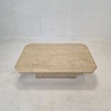 Italian coffee table in travertine, 1980s