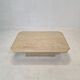 Table basse italienne en travertin, années 1980
