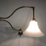 Articulated brass sconce 1950