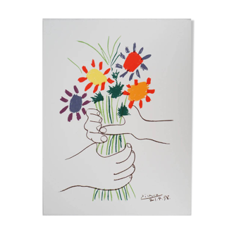Pablo Picasso: The Bouquet of Peace, signed lithograph