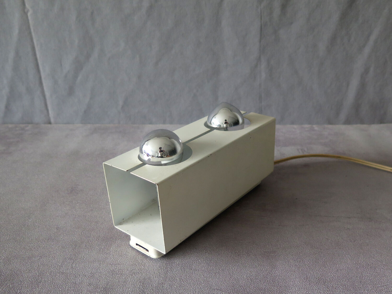 White metal wall lamp, 1970s