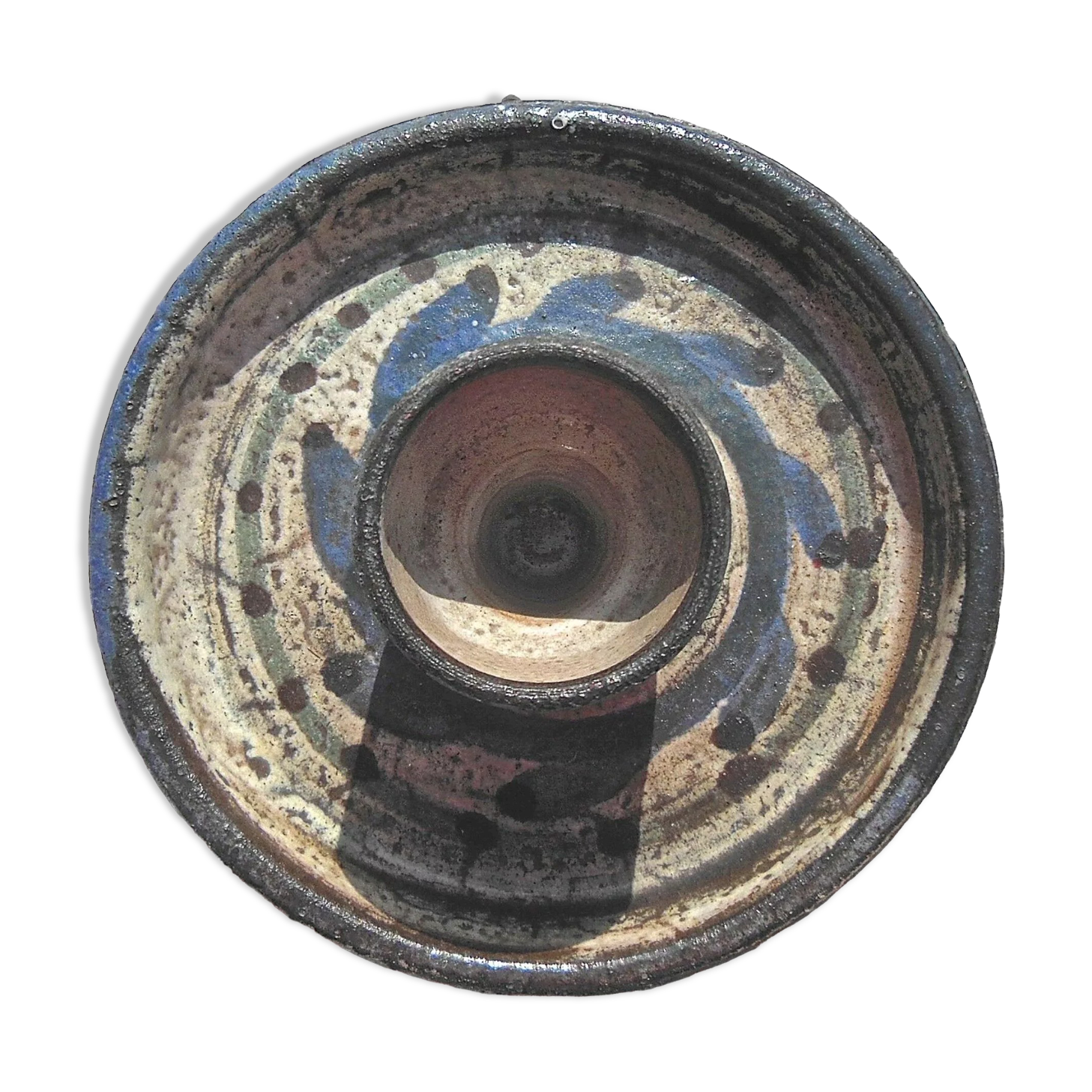 CERAMIC CANDLE holder GUSTAVE REYNAUD - LE MÛRIER - Vallauris 1950 1960