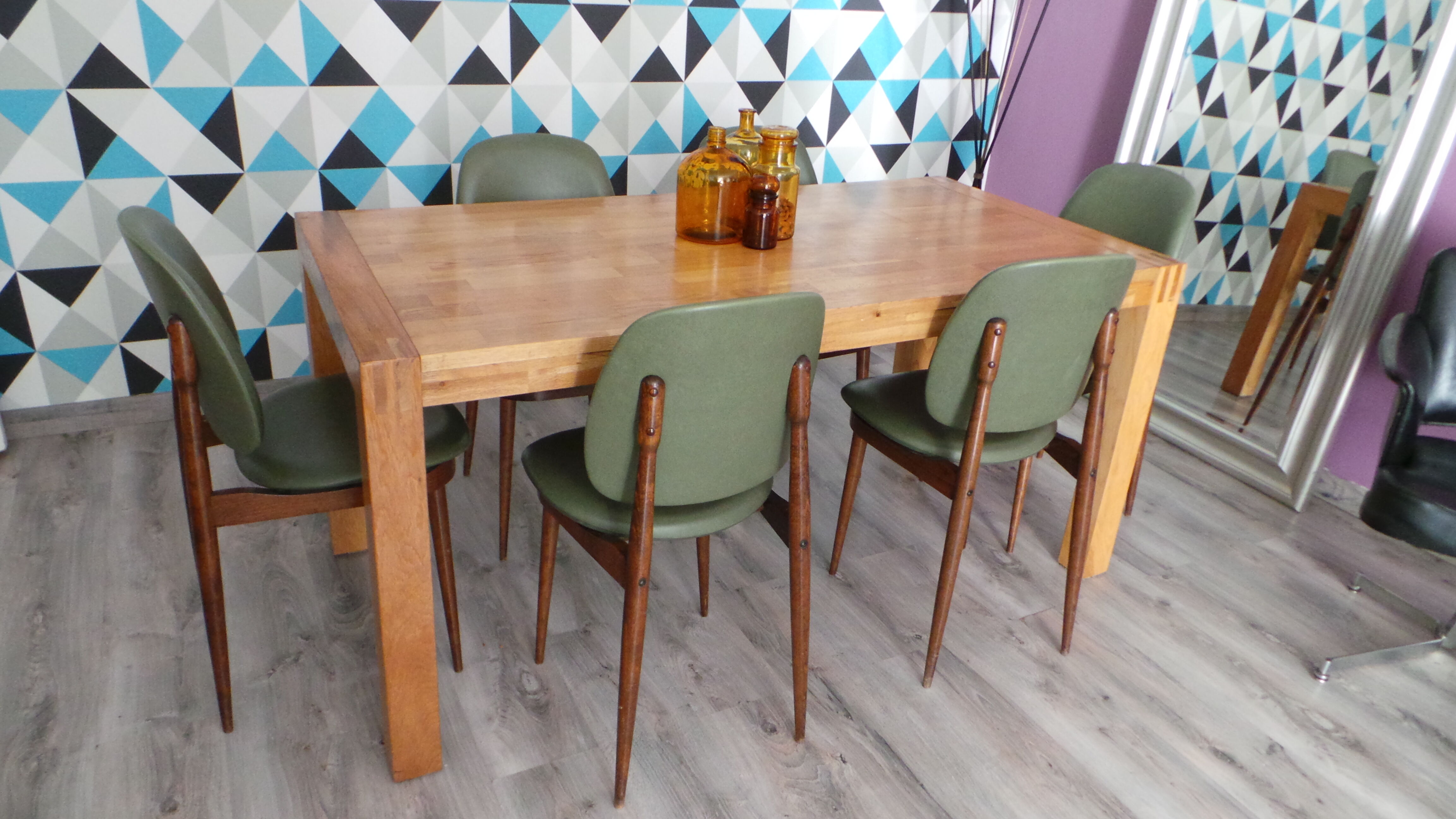 Set of 6 chairs model Pegasus at baumann around 1960