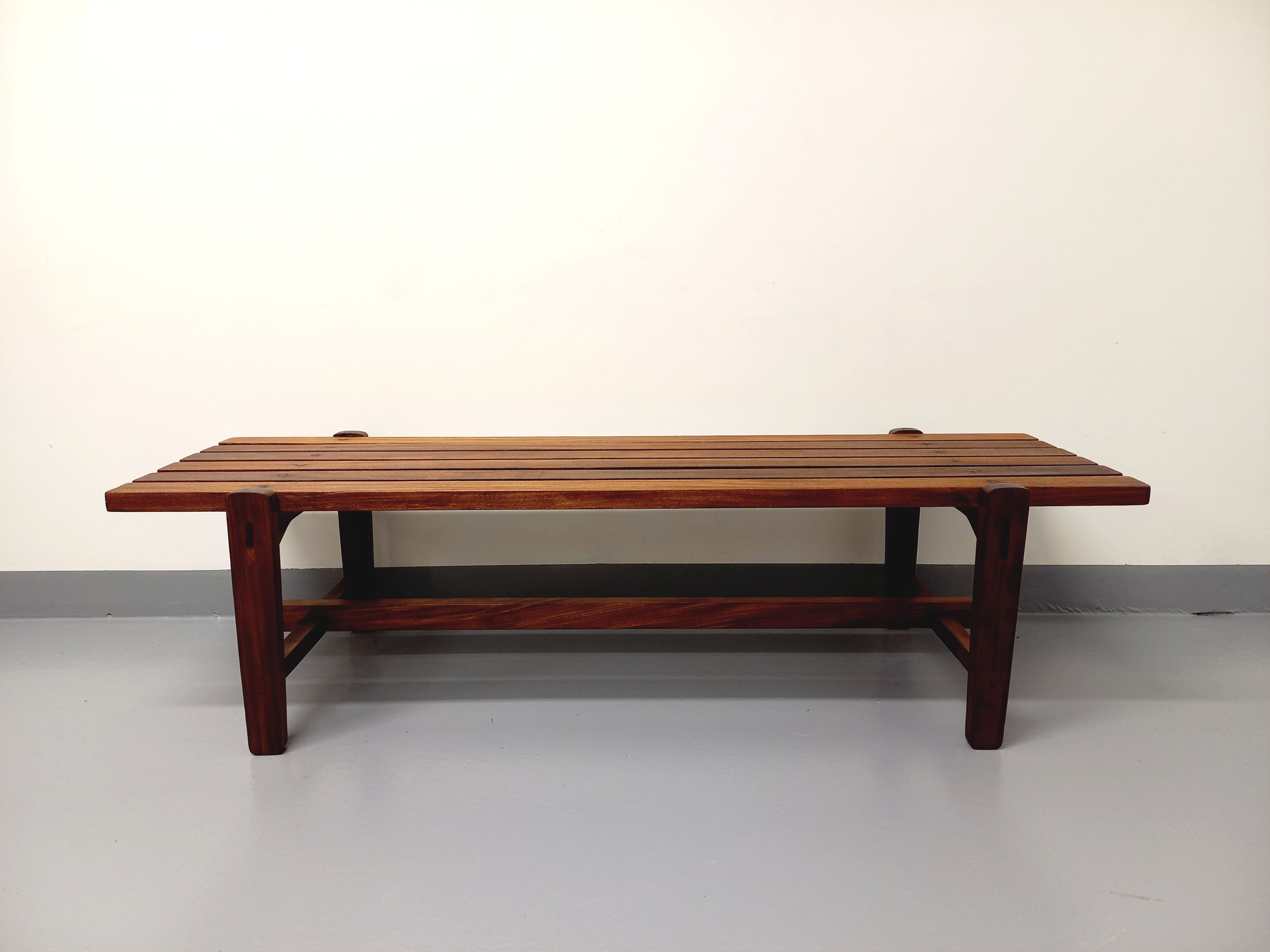 Vintage Scandinavian teak coffee table in the 60s