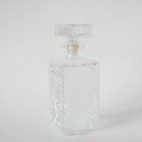 Carafe à whisky en verre facetté, 1970