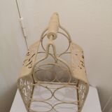 Vintage metal bottle basket