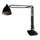 Lampe de bureau articulée de style industriel vintage en métal noir avec base en fonte et bras réglable