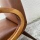 Mid Century Scandinavian vintage retro armchair with oval armrests.
