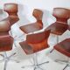 8 chaises pivotantes Flototto, années 70