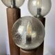 Vintage 'Model 19' Temde Leuchten table lamp in wood and hand blown glass