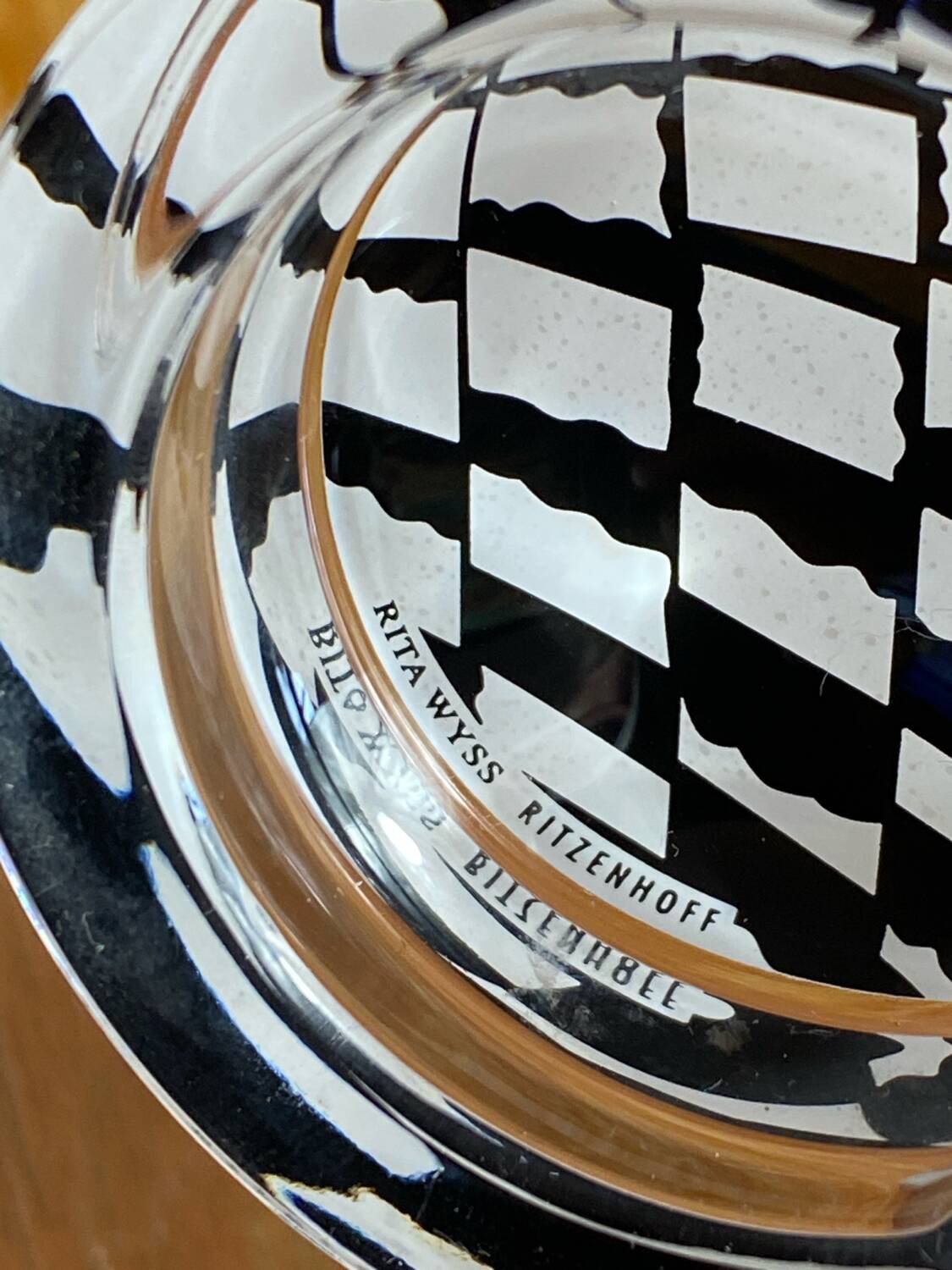 Vintage crystal ashtray, Rita Wyss, Ritzenhoff