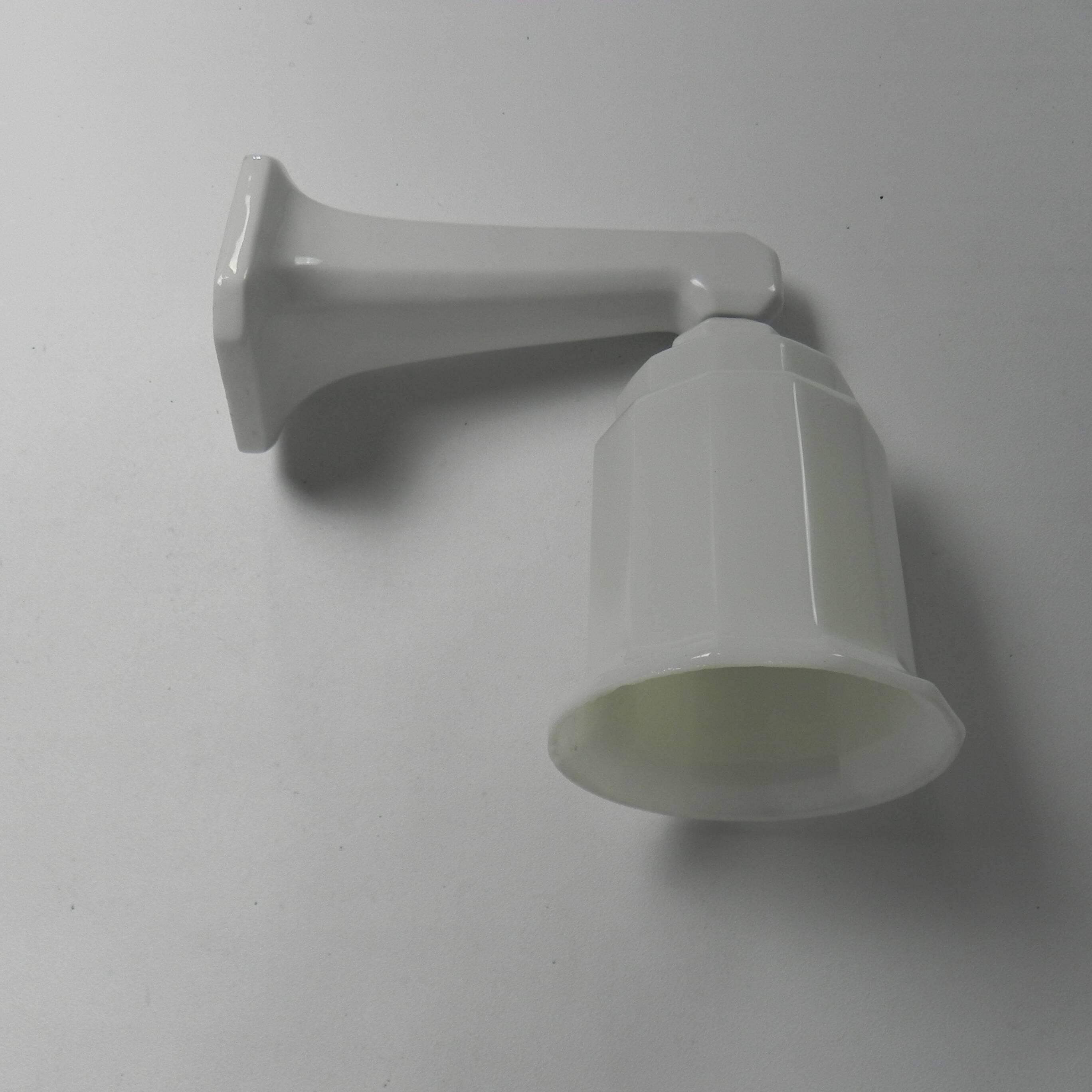 Art Deco wall light in porcelain with opaline shade, 1930s.