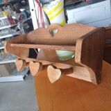 Wooden shelf and coat rack