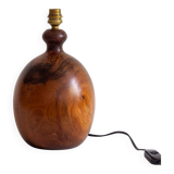 Monoxyle lamp base in elm burl, Anonymous craftsmanship, 1960s