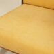 Pair of vintage curved beech armchairs, refurbished – Corduroy fabric
