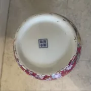 Large porcelain vase with floral decoration