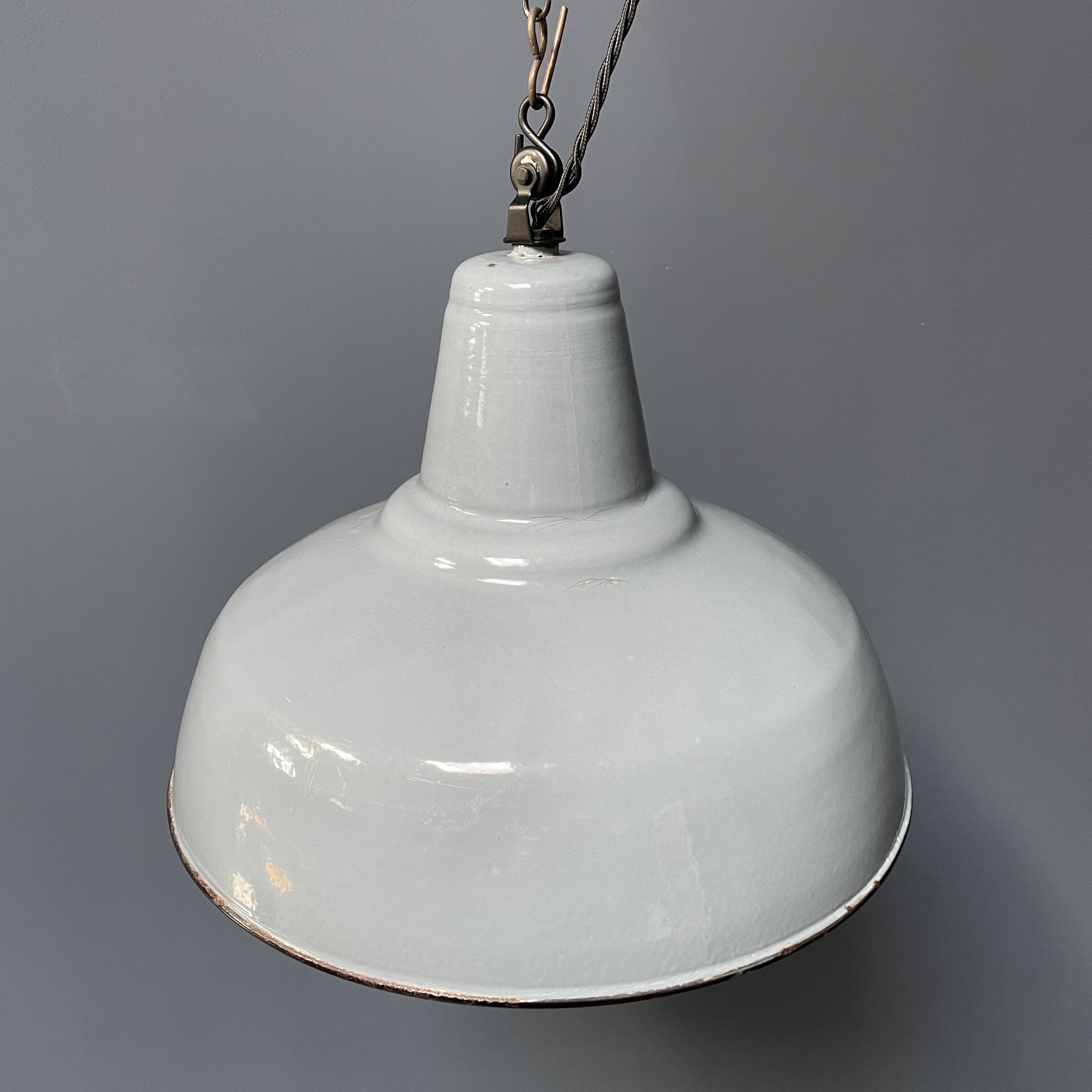 Light gray enamel Philips pendant lamps