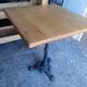 Vintage bistro gueridon table 65/65 cm wood and cast iron