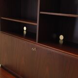 Mahogany bookcase, Danish design, 1970s, manufacture: Omann Jun