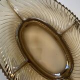 Plat compartimenté en verre fumé