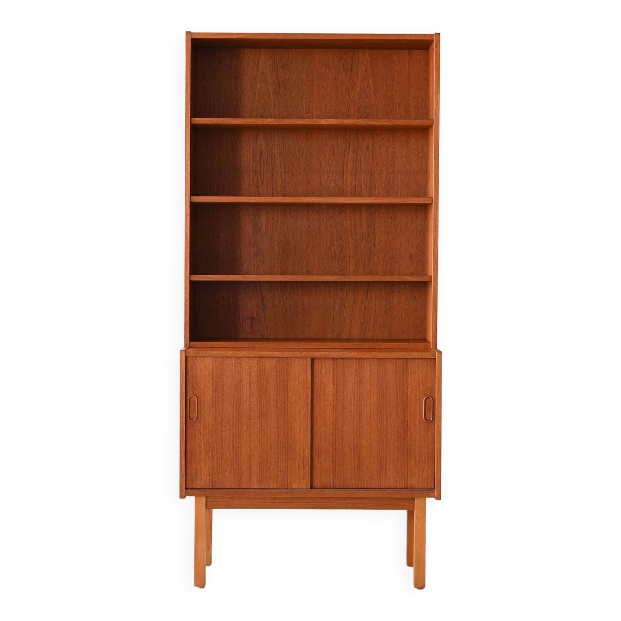 Vintage Swedish teak bookcase