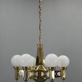 Rare Art Nouveau Chandelier by Emil Kralik for Vulkania, 1920s