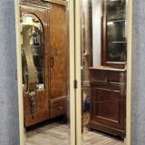 Very large Louis XVI style mirrored screen in lacquered wood circa 1860-1880