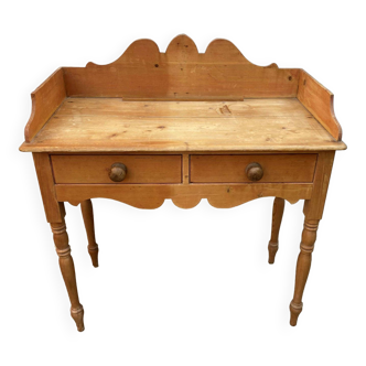 English desk with 2 drawers in pine 1950