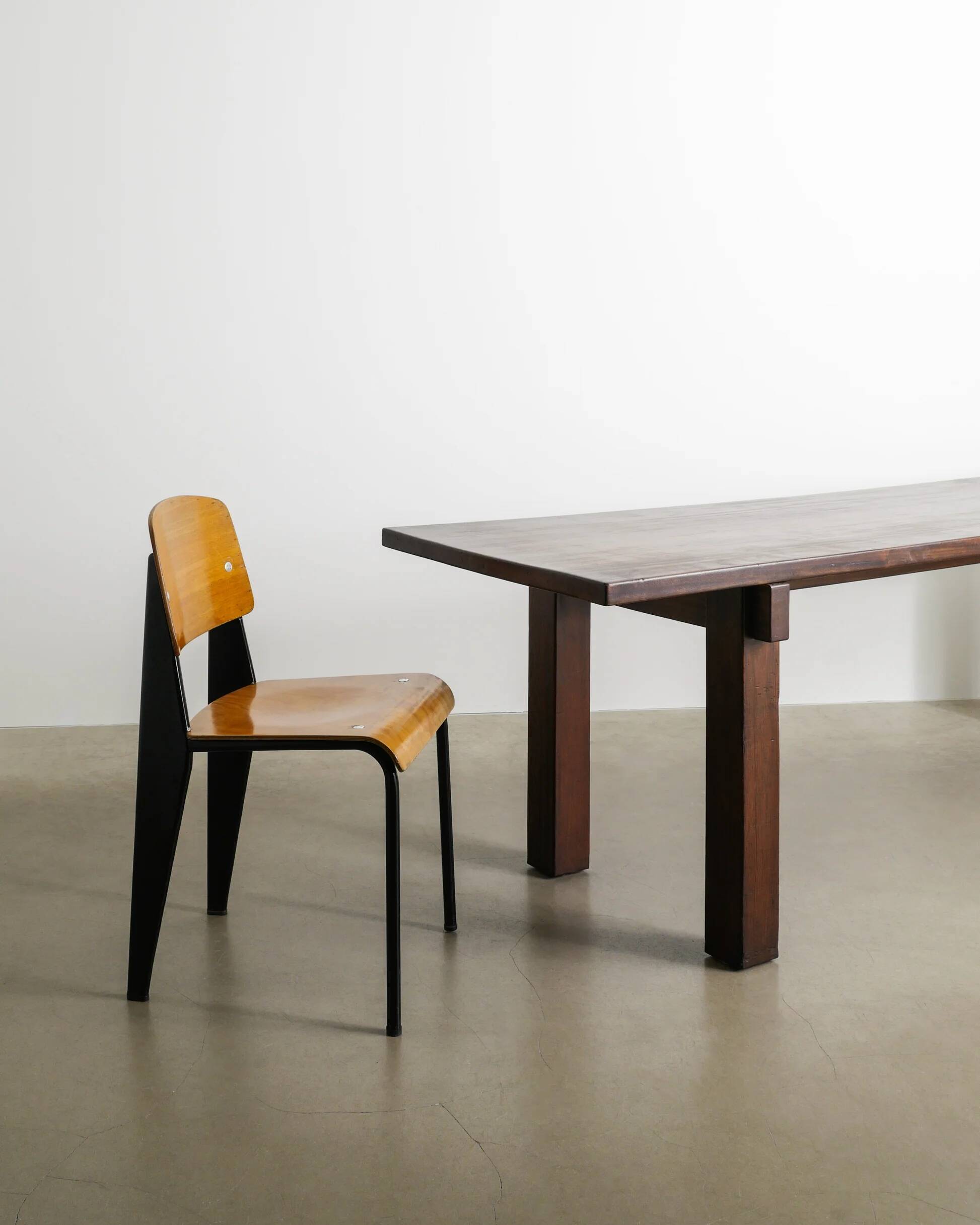 Vintage French Mid Century Jean Prouvé Metropole Standard Chair, 1950s