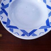 11 Art Deco earthenware soup plates by K&G Luneville