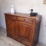 Solid walnut sideboard with 2 doors and 2 drawers, late 19th century