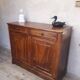 Solid walnut sideboard with 2 doors and 2 drawers, late 19th century