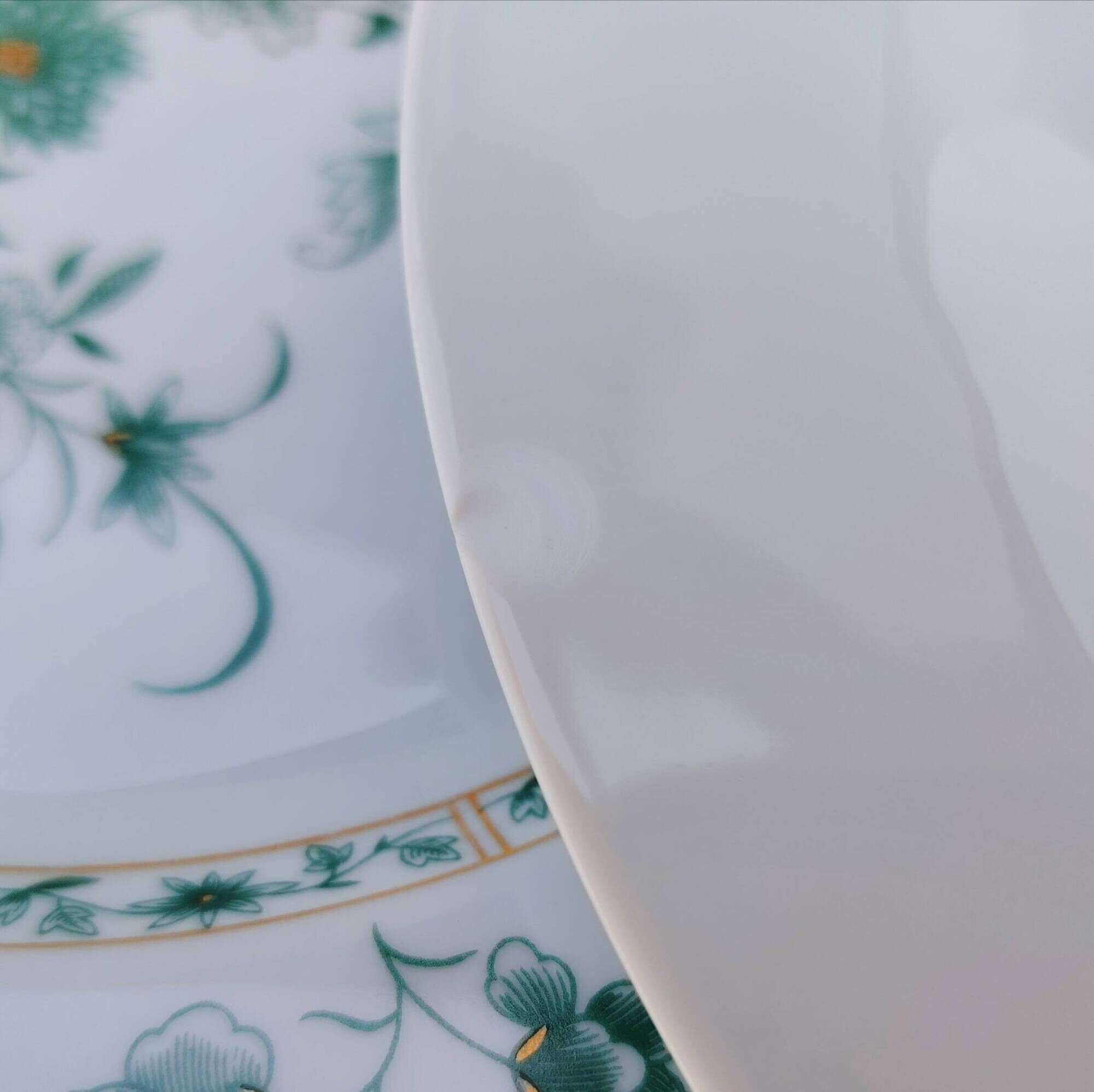 6 flat plates, Limoges porcelain, Bernardaud, Beijing No. 1