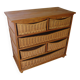 Storage furniture - wooden chest of drawers - 8 wicker drawers - bohemian countryside
