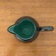 Old ST CLEMENT Ceramic Pitcher Black Green Interior 50's Vintage #B921