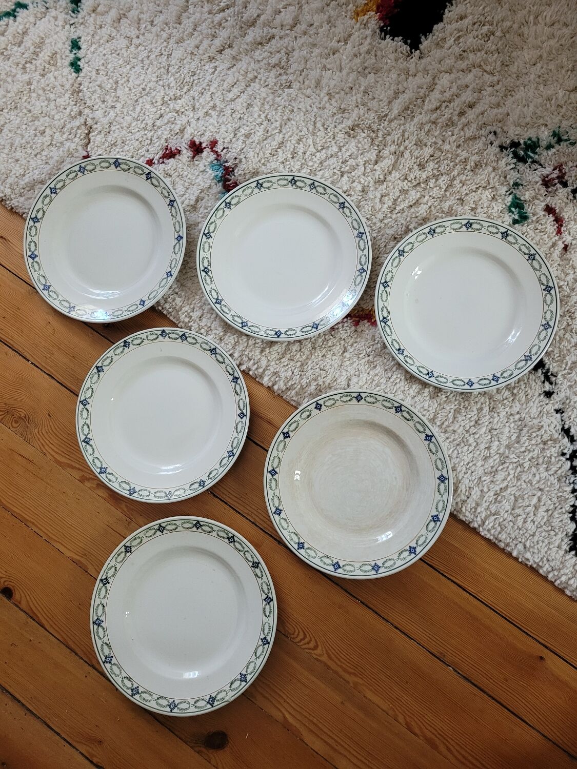 Lot #2 of 6 St Amand soup plates