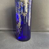 Vase « Cylindre » bleu émaillé F. T. Legras