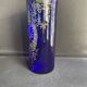 Vase « Cylindre » bleu émaillé F. T. Legras