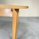 Brutalist extendable table in solid elm by Maison Regain, 1970s.