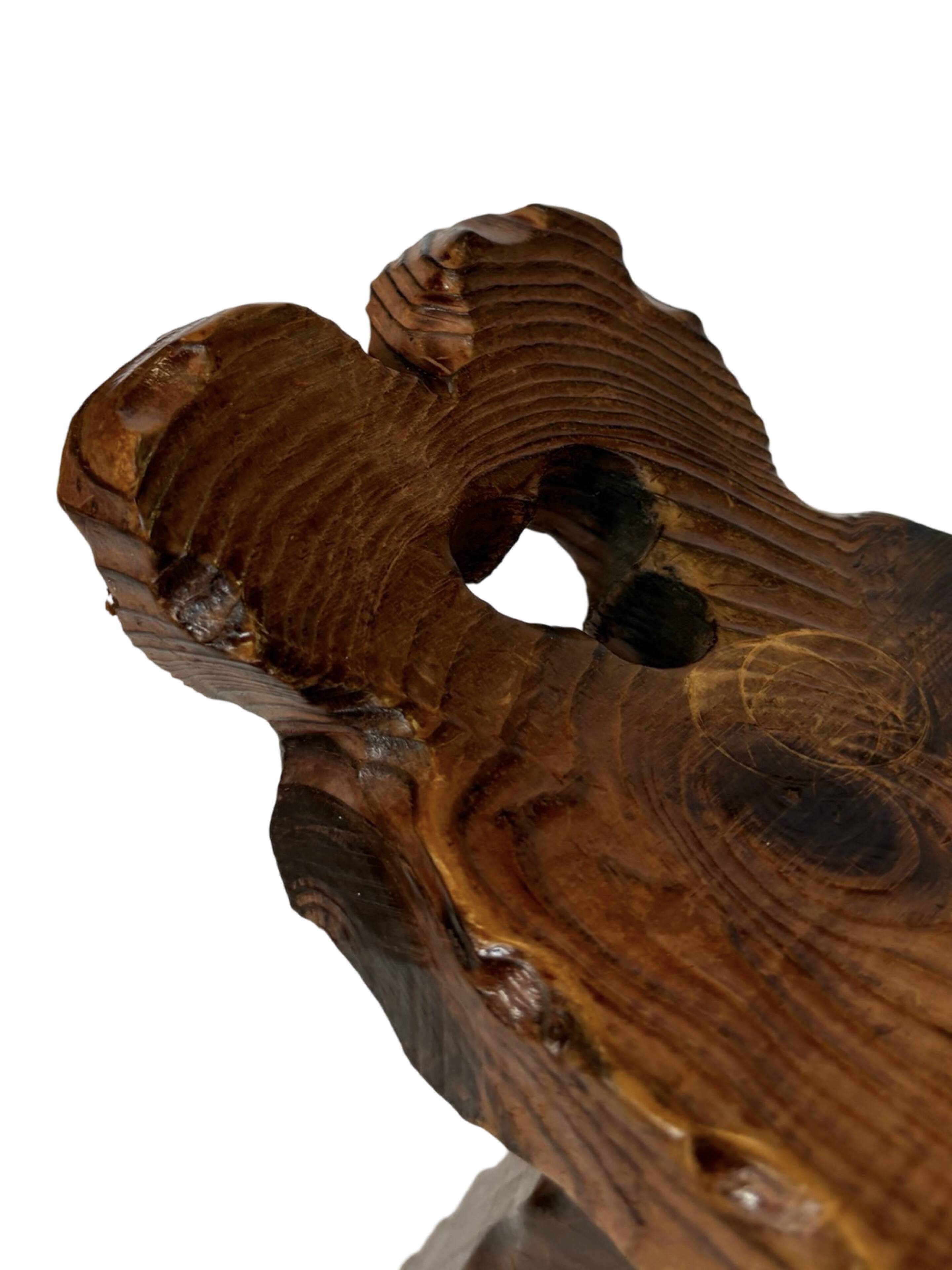 Vintage Spanish chair stool brutalist design