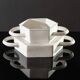 Sergio Asti, white ceramic centerpiece, Gabbianelli Italy ca. 1970
