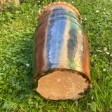 Large ancient glazed terracotta vase from southern France.