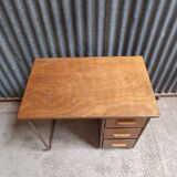 Vintage school desk wood and metal